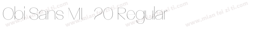 Obi Sans ML 20 Regular字体转换